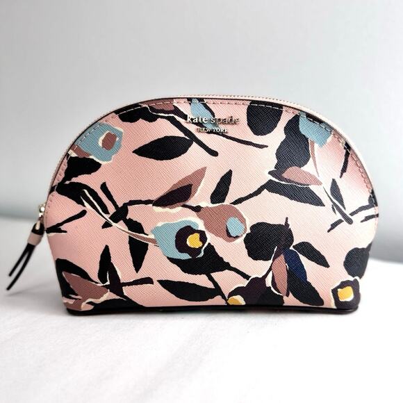 Kate Spade Cameron Paper Rose Medium Dome Cosmetic Case – Rare Floral Beauty - Picture 1 of 7
